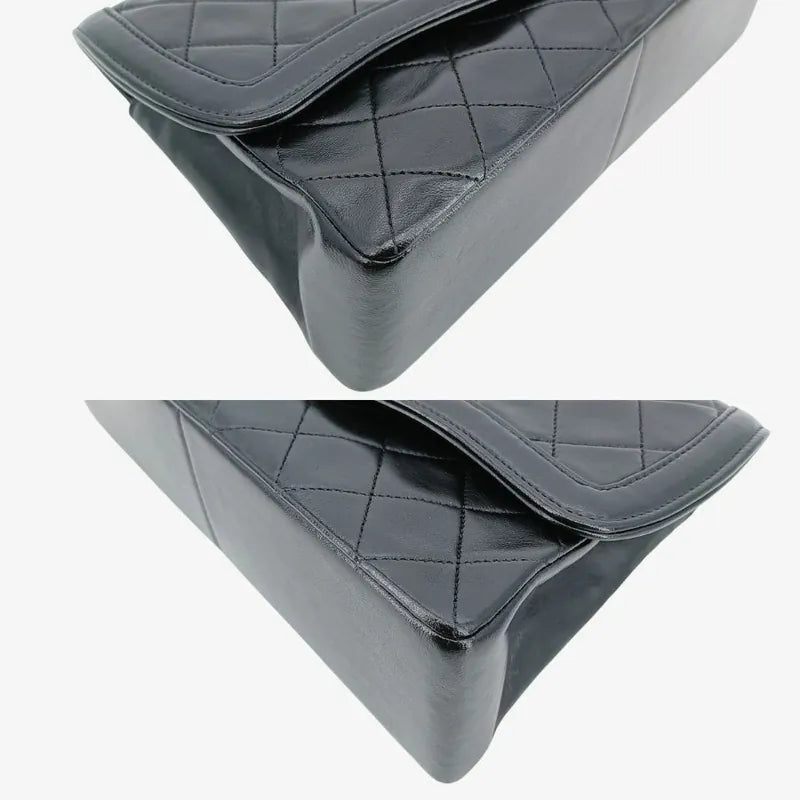 jt617-chanel-vintage-black-lambskin-quilted-flap-bag